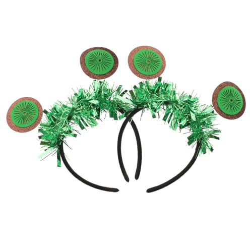 NOLITOY 2 Stück Teiliges Haarband aus Weichem Filz Kreativer Grüner Party Kopfschmuck für Modisches Performance Stirnband für Festliche Versammlungen und Kostümfeiern von NOLITOY