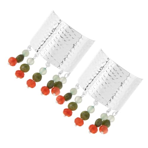 NOLITOY 2stücke Pferdeschwanzschnalle Für Damen Mit Vintage-glasperlen-quaste Boho-haaraccessoire Glasperlen Für Pferdeschwanzfrisuren Und Verschiedene Anlässe von NOLITOY