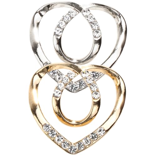 NOLITOY 2 Stück Teiliges Schalring Damen T Shirt Clip Buckle Seidenschal Klammer mit Glatter Oberfläche Vielseitiger Schal Ring Clip für Hemd und Tuch Taillen und Hüftbetonung von NOLITOY