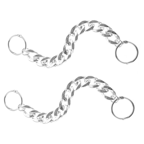 NOLITOY 2 Stück Teiliges Schuhketten Silberfarben DIY Schuhdekoration für Sandalen Clogs Leicht Montierbare Schmuckanhänger für Damen und Herren Schuhe von NOLITOY