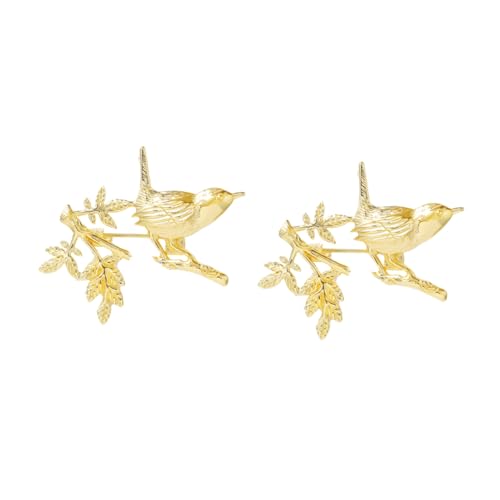 NOLITOY 2 Stück Teiliges Vogel Broschen aus Kupfer und Gold Leichte Langlebige Anstecknadeln DIY Schmuck Accessoires für Kleidung und Taschen Electroplattiert Vogelzweig Dekoration NOLITOY 2 Stück Teiliges Vogel Broschen aus Kupfer und Gold Leichte Langlebige Anstecknadeln DIY Schmuck Accessoires für Kleidung und Taschen Electroplattiert Vogelzweig Dekoration von NOLITOY