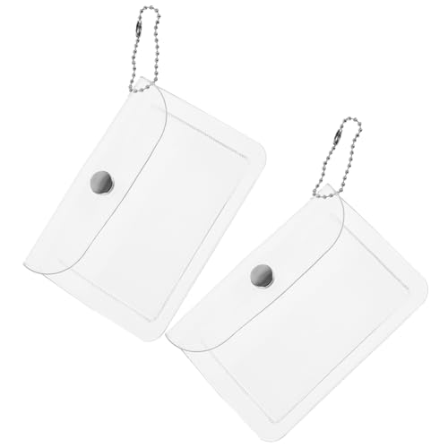 NOLITOY 2 Stück Transparente Mini Notizbuchhülle Praktische Schlüssel Aufbewahrungstasche Multifunktionale Tragbare Karten Organizer für Alltag und Reise von NOLITOY