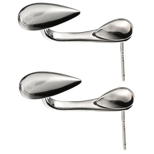 NOLITOY 2 Stück Tropfen Ohrringe für Damen Stilvolle Statement Ohrschmuck in Weißgold Leichte Hängende Ohrstecker mit Einzigartigem Design Vielseitig Kombinierbar für Alltag und Party von NOLITOY