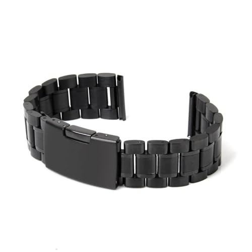 NOLITOY 2 Stück Uhrenarmband mit Geradem Ende Robustes Schwarzes Armband aus Massivem Federstegen Stärke Ersatz für Beschädigte Uhrenbänder von NOLITOY