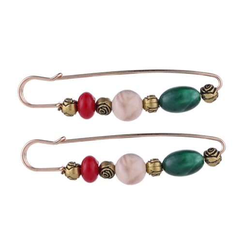 NOLITOY 2 Stücke Retro Brosche Clips Legierung mit Perlen für Pullover Schal und Strickjacke Damen Schmuck für Besondere Anlässe NOLITOY 2 Stücke Retro Brosche Clips Legierung mit Perlen für Pullover Schal und Strickjacke Damen Schmuck für Besondere Anlässe von NOLITOY