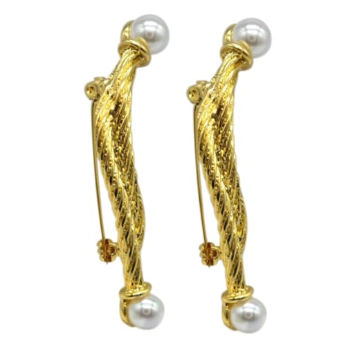 NOLITOY 2 Stück Vintage Brosche für Damen Kreative Goldfarbene mit Retro Perlenknoten design Elegante Schmuck accessoires für Kleidung Pullover Mantel Vielseitig Tragbar NOLITOY 2 Stück Vintage Brosche für Damen Kreative Goldfarbene mit Retro Perlenknoten design Elegante Schmuck accessoires für Kleidung Pullover Mantel Vielseitig Tragbar von NOLITOY