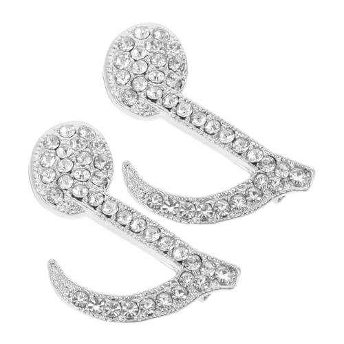 NOLITOY 2 Stück Vintage Musiknoten Brosche aus Robustem Zinklegierung mit Strassverzierung Vielseitig für Hochzeit Konzert Party Modisches Accessoire für Damenkleidung Rucksack und Anzug von NOLITOY