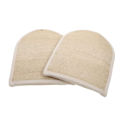 NOLITOY Badehandschuhe Für Zu Hause 2 Stück Peeling-luffa-badetuch Aus Natürlichem Material Für Die Tiefenreinigung Der Rückenmassage von NOLITOY