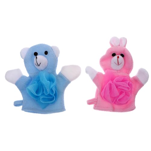 NOLITOY 2-teiliges Badehandschuh-set Mit Tiermotiv Peeling-duschhandschuhe Für Jungen Und Mädchen Erwachsene Weiches Badetuch Für Neugeborene Bis Teenager von NOLITOY