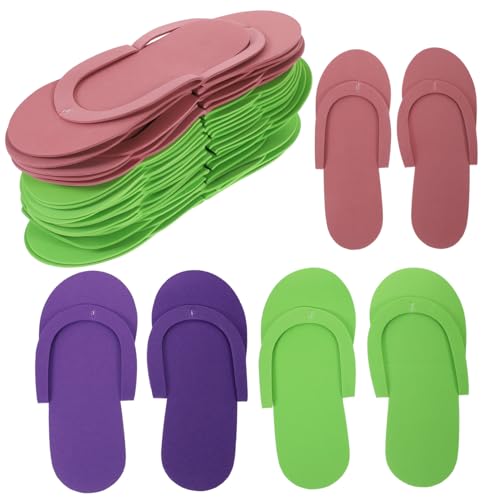 NOLITOY 20 Paare Einweg Hausschuhe Leichte Praktische Vielseitige Einwegslipper für Hotel Spa Rutschfest Bequem Kompakt für Damen und Herren Zufällige Farbe Zufällige Farbe von NOLITOY