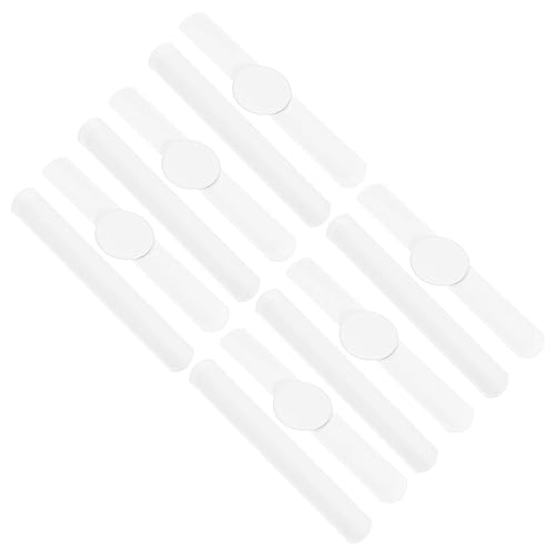 NOLITOY 20 Stck Teiliges Weißes DIY Schnapparmband für Leere Slap Armbänder aus Langlebigem PVC Einfach zu Tragen für Bastelprojekte Freundschaftsbänder Partys und Kreative Aktivitäten von NOLITOY