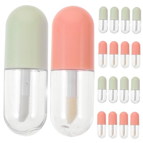 NOLITOY 20 Stück Leere Lip Gloss Tuben Lip Balm Behälter für Mädchen für Reisen mit Deckel Auslaufsicher Transparente Kunststoffflaschen von NOLITOY