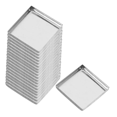 NOLITOY 20 Stück Teiliges Leeres Quadratisches Metall Magnetische Kosmetische Nachfüllpfannen Robuste Eisenpans für DIY Lidschatten Kompakt Tragbar Geeignet für Make-up-organizer von NOLITOY