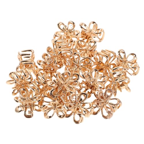 NOLITOY 20 Stück Teiliges Mini Gold Haarspangen Metall Blüten Design Stabile Clips für Damen Mädchen Eleganter Haarschmuck Alltag und Besondere Anlässe von NOLITOY