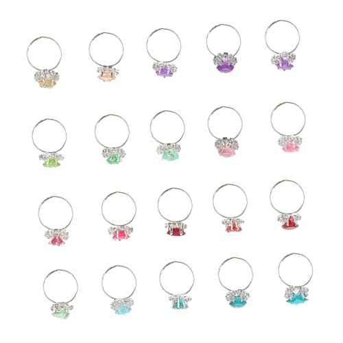 NOLITOY 20 Stück Teiliges Simulation Ringe für Mädchen Verstellbare Modeschmuck Fingerringe Leichte Komfortable Spielringe für Damen und Bühnenauftritte Zufällige Farbe Zufällige Farbe von NOLITOY