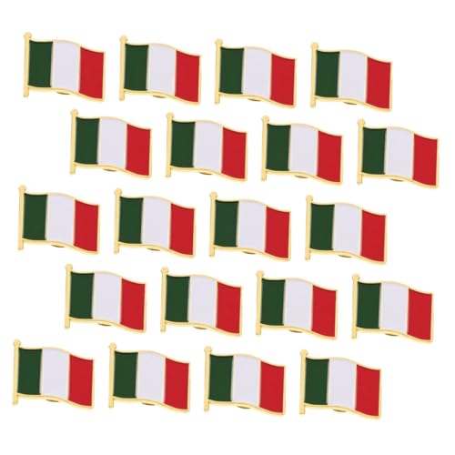 NOLITOY 20Stücke Italienische Flaggen Pins Metall Brosche Anstecknadel für Herren Damen Dekorative Kleiderbrosche für Hut Anzug von NOLITOY