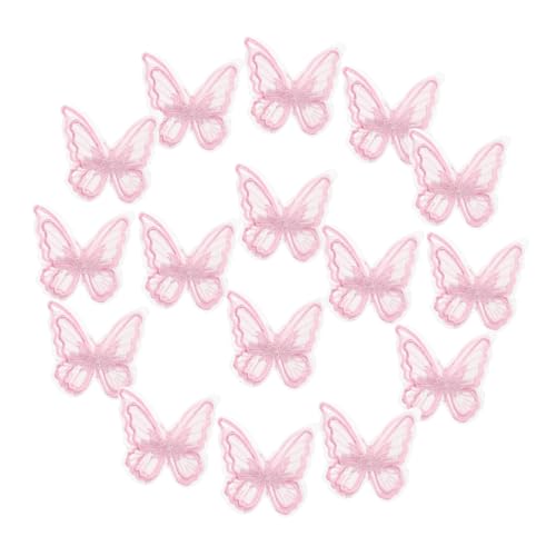 NOLITOY Schmetterlingshaar Für Damen 20 Stück Netz-schmetterlings-haarschmuck Doppellagige Stickerei Schmetterlings-haarspangen Modische Haarklammern Haarschmuck Für Hochzeiten von NOLITOY
