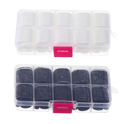 NOLITOY 20stücke Nail Art Aufkleber Selbstklebende Spitzen Und Elegante Spitzen-nagelwraps Für Nageldesign Boxen Für Kreative Maniküre Und Nail Art Enthusiasten von NOLITOY