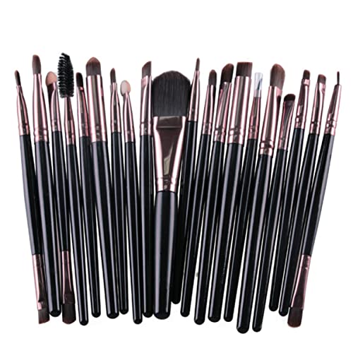 NOLITOY 20stücke Teiliges Make-up-pinselset Aus Weichen Synthetikfasern Professionelle Foundation Und Puderpinsel Für Augenbrauen Lidschatten Und Concealer Kosmetikwerkzeuge Schwarz von NOLITOY