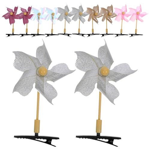 NOLITOY 20stücke Windmühlen-haarclips Für Mädchen Glitzernde Haarspangen Verschiedenen Farben Für Spiel Und Spaß Sichere Und Kinderfreundliche Haarschmuck-accessoires von NOLITOY