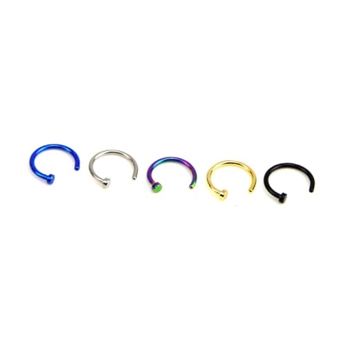 NOLITOY 22 Stück Teiliges Edelstahl Nasenring Damen Nasenpiercing Schmuck mit Glatter Oberfläche Hypoallergen Komfortabel Vielseitig für Täglichen Gebrauch und Geeignet von NOLITOY