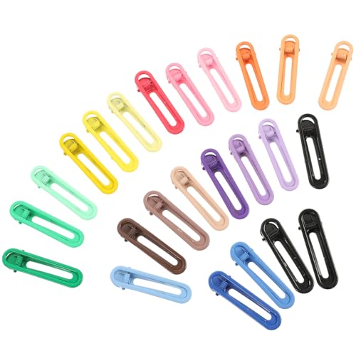 NOLITOY 24 Stück Teiliges Bunte Haarklammern Ovaler Form Langlebige Kleine Haarspangen für Frauen und Mädchen Vielseitiger Haarschmuck für Alltag Party und Festliche Anlässe Einfache von NOLITOY