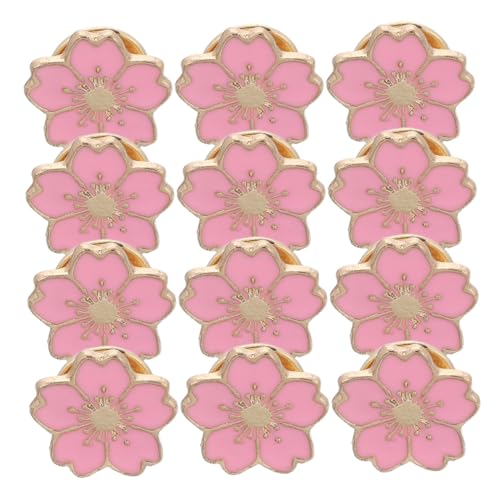 NOLITOY 24 Stück Teiliges Niedliche Cartoon Broschen mit Langlebiger Emaille Beschichtung Kirschblüten Anstecknadeln für Kleidung Rucksäcke Jacken und Hüte Farbenfrohe Dekorative Abzeichen von NOLITOY