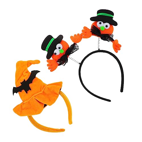 NOLITOY 2St Halloween- -Stirnband halloween haarschmuck halloween kopfschmuck Halloween- -Stirnband karneval haarband Make-up-Stirnband Hüte für Kinder gelbes Hexenhut-Stirnband von NOLITOY