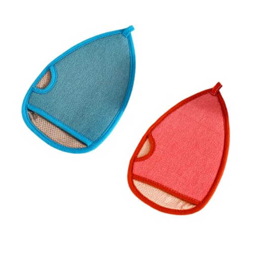 NOLITOY 2St Handschuhe schrubben Badetuch Badepeeling Gesichtstücher aus Musselin Peeling-Handtuch Luffa-Handschuhe exfoliating glove exfoliate gloves Badzubehör Peeling-Handschuh Viskose von NOLITOY