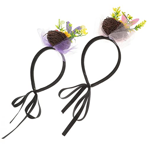 NOLITOY 2St Osterkopfschmuck tier haarreif tierhaarreifen Leichtes Haarband Eleganter Haarreif Osterdeko Kopfschmuck Haarschmuck für Frauen Osterhaarreifen Osterparty-Stirnband hölzern von NOLITOY