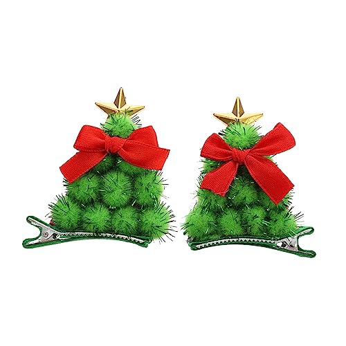 NOLITOY 2St Weihnachtsbaum-Haarspangen Haarschmuck weihnachtsbaum haar zubehör Haar Klammern Haarnadel Haarklammer Weihnachtshaarspangen Weihnachtsspangen Mädchen schmücken Fräulein Schaum von NOLITOY