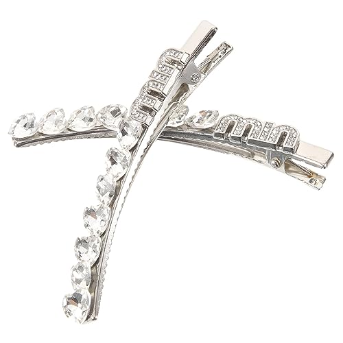 NOLITOY 2stücke Haarspangen Aus Metall Mit Strasssteinen Große Clips Für Frauen Haarnadeln Für Dickes Haar Haarschmuck Für Partys Und Alltag von NOLITOY