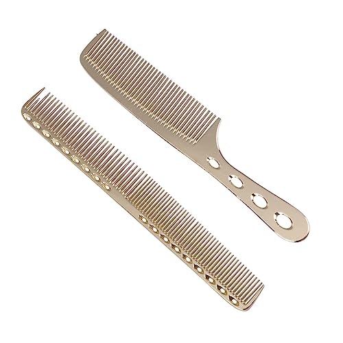 NOLITOY 2stücke Goldener Haarkamm Und Gabelkamm Für Männer Und Frauen Massagekamm Aus Hochwertigem Material Haarspray Kamm Für Glatte Politur Und Kopfhautpflege Für Heimgebrauch von NOLITOY