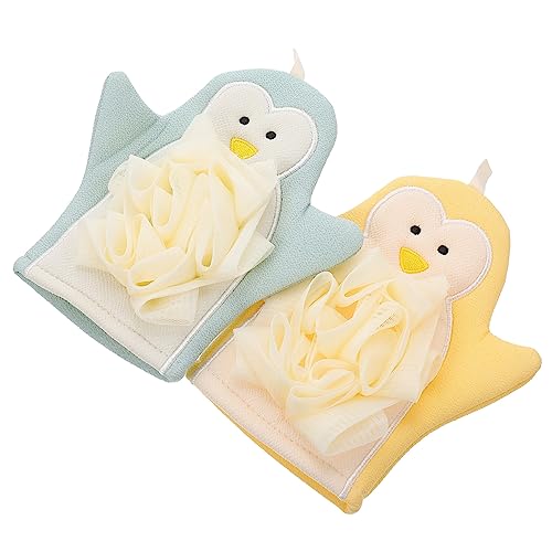 NOLITOY 2Stücke Schäumende Badehandschuhe Peelinghandschuhe für Körperpflege Weiche Badetücher für Sanfte für Camping und Zuhause Hautfreundlich und Langlebig von NOLITOY