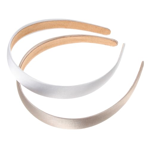 NOLITOY 2stücke Haarreif Breites Stirnband Reines Farbiges Haarband Damen Stirnband Kopftuch Für Frauen Haarband Kopf Wrap von NOLITOY