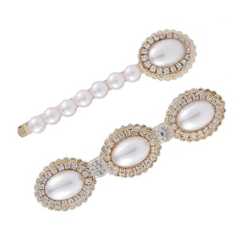 NOLITOY 2stücke Vintage Haarspangen Mit Perleninlay Für Damen Elegante Haarschmuck Für Jeden Anlass Geeignet Für Verschiedene Frisuren Schonend Für Haar Schützt Vor Dem von NOLITOY