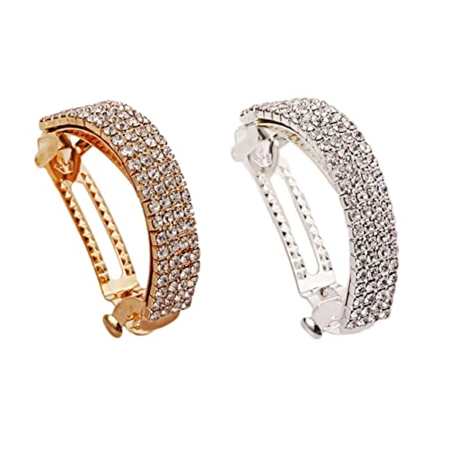 NOLITOY 2stücke Teiliges Kristall-haarspangen Für Damen Und Mädchen Und Silber Elegantes Haarschmuck Für Jede Frisur Für Besondere Anlässe Und Alltag von NOLITOY