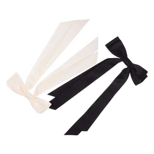 NOLITOY 2stücke Haarschleifen Haarklammern Doppellagiger Bogen-haarclip Große Schleifen Für Damen Für Hochzeiten Partys Und Alltag Und Cremefarben von NOLITOY
