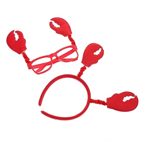 NOLITOY 1satz Festliches Kinderhaarschmuck Teiliges Krabben-stirnband Mit Passender Brille Für Partys Unisex Farbenfroh Für Feiertage Und Besondere Anlässe Kreative Für Junge Mädchen von NOLITOY