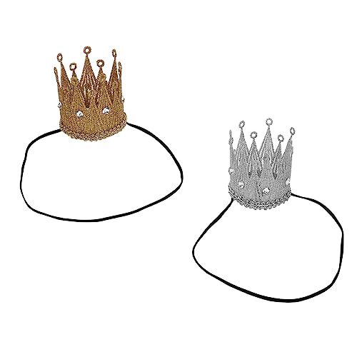 NOLITOY 2stücke Junge Mädchen Krone Haarband Elegante Party-haaraccessoires Für Mädchen Leicht Und Tragbar Für Geburtstagsfeiern Und Besondere Anlässe von NOLITOY