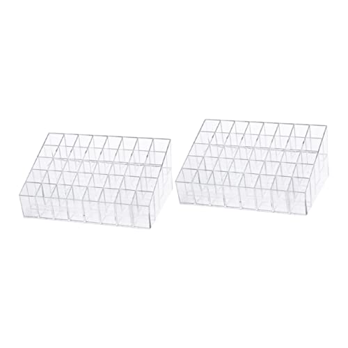 NOLITOY 2 Stücke Lippenstift Display Steht Desktop-organizer Für Lippenstift Zarte Große Kapazität Hause Schönheit Zubehör von NOLITOY