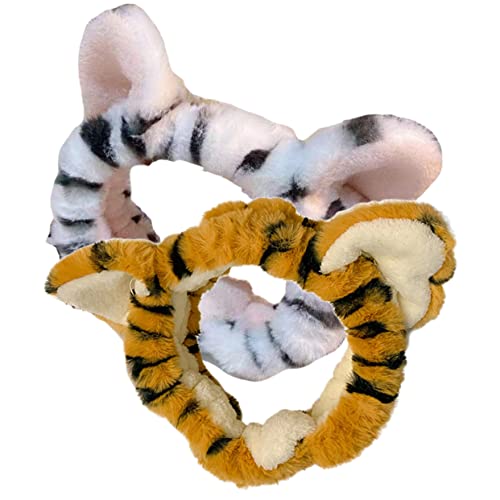 NOLITOY Stirnband Damen Plüsch Make-up Stirnband Set Elastische Stretch Wrap Für Gesicht Waschen Hautpflege von NOLITOY