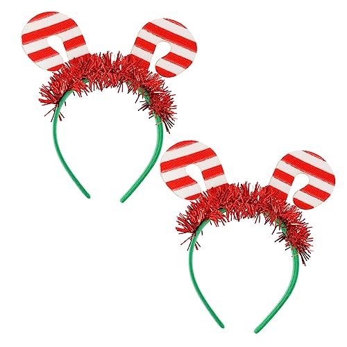 NOLITOY 2stücke Teiliges Weihnachts-haarreifen Festlicher Kopfschmuck Für Weihnachten Weihnachtliche Party-dekoration Für Cosplay Und Maskeraden Sicherer Und Bequemer Tragekomfort von NOLITOY