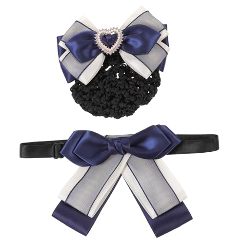 NOLITOY 2stücke Haarnetz Dutt-abdeckung Damen Fliege Set Hochsteckfrisur-accessoires Für Haarknoten Und Krawatte von NOLITOY