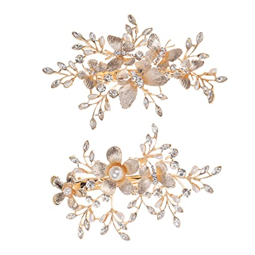 NOLITOY 2stücke Haarschmuck Für Bräute Rhinestone Blumen-haarclips Im Schmetterlingsdesign Hochzeits-haardekorationen Für Damen Und Brautjungfern von NOLITOY