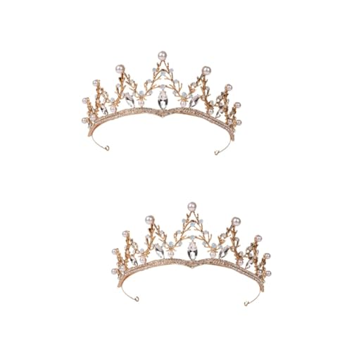 NOLITOY 2st Hochzeit Braut Tiara Hochzeitsschmuck Braut Stirnband Hochzeit Stirnband Hochzeitskleid-accessoires Elegante Kopfbedeckungen Frauen-tiara Brautkrone Perlenkrone Golden NOLITOY 2st Hochzeit Braut Tiara Hochzeitsschmuck Braut Stirnband Hochzeit Stirnband Hochzeitskleid-accessoires Elegante Kopfbedeckungen Frauen-tiara Brautkrone Perlenkrone Golden von NOLITOY
