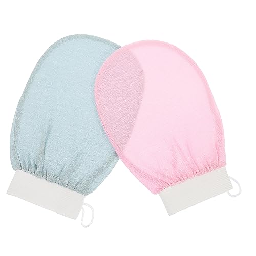 NOLITOY 2st Rayon-peeling-duschhandschuhe Baumwollhandschuhe Bad Körperpeeling Spa Reinigungsmittel Peeling-waschlappen Reinigungsbalsam Peeling-handschuhe Handtuch Schwamm Tücher von NOLITOY