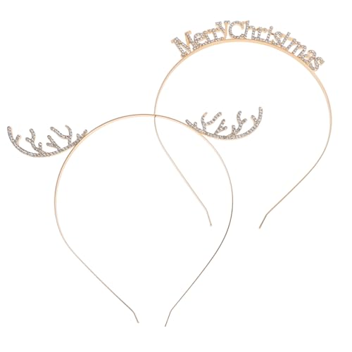 NOLITOY 2stücke Weihnachts-haarband Mit Schneeflocken Und Strass Festliche Kopfbedeckung Für Damen Für Partys Und Verschiedene Feiertagsfeiern von NOLITOY
