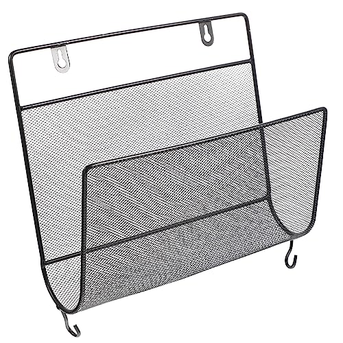 NOLITOY 2st Wand-aktenhalter-Rack Regal Zur Aufbewahrung Von Büchern Wandmontierter Papierständer Hängemappenhalter Aus Mesh Wandmappenhalter Einfach Büro Zeitungsständer Schmiedeeisen von NOLITOY