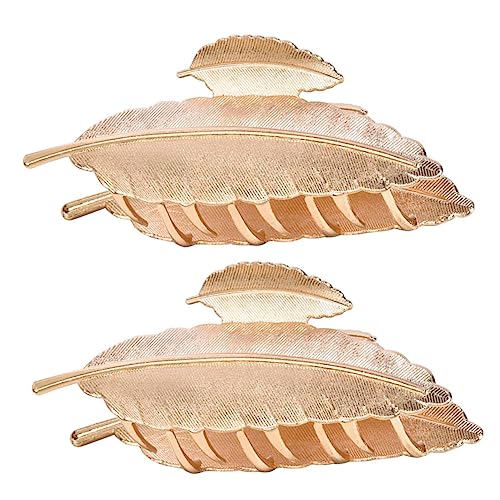 NOLITOY 2stücke Blattförmige Haarspange Aus Metall Shiny Haarspange Für Frauen Kopfschmuck Haarschmuck Everyday Wear NOLITOY 2stücke Blattförmige Haarspange Aus Metall Shiny Haarspange Für Frauen Kopfschmuck Haarschmuck Everyday Wear von NOLITOY